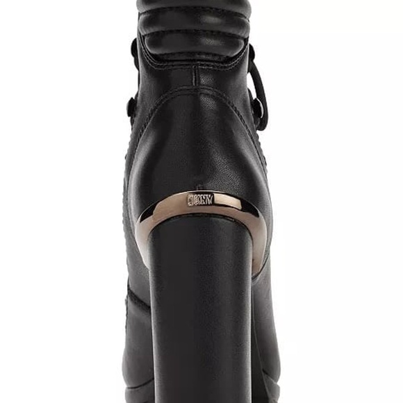 DKNY Women's Lenni Lace-Up Platform Block-Heel Boots SIZE 10 new with box - Picture 3 of 12